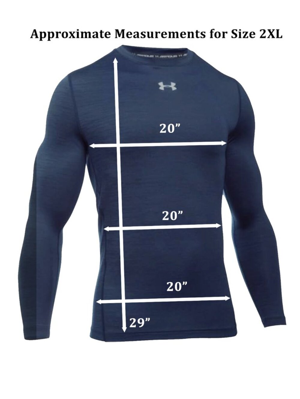 Under Armour Men’s Shirt ColdGear Twist Compression Crewneck Pullover Navy 2XL - Picture 8 of 8